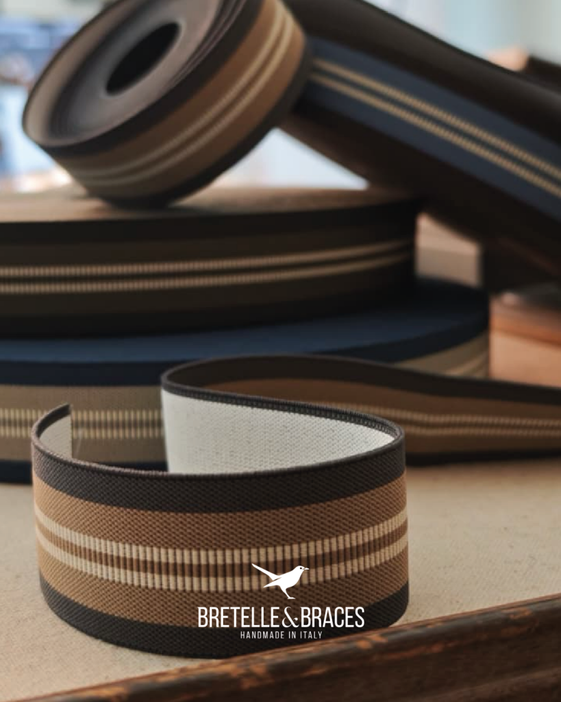 Rotoli di elastico utilizzati per la produzione di bretelle